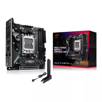 Motininė plokštė ASUS ROG STRIX B850-I GAMING WIFI, AMD B850, Socket AM5, mini ITX, 2x DDR5, Wi-Fi 7, 2.5Gb LAN