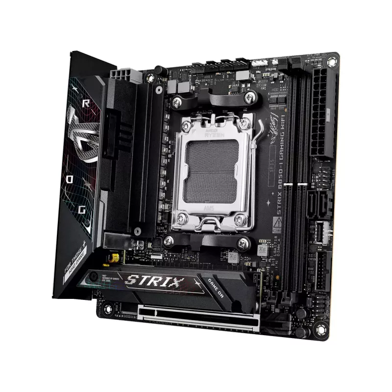 Motininė plokštė ASUS ROG STRIX B850-I GAMING WIFI, AMD B850, Socket AM5, mini ITX, 2x DDR5, Wi-Fi 7, 2.5Gb LAN