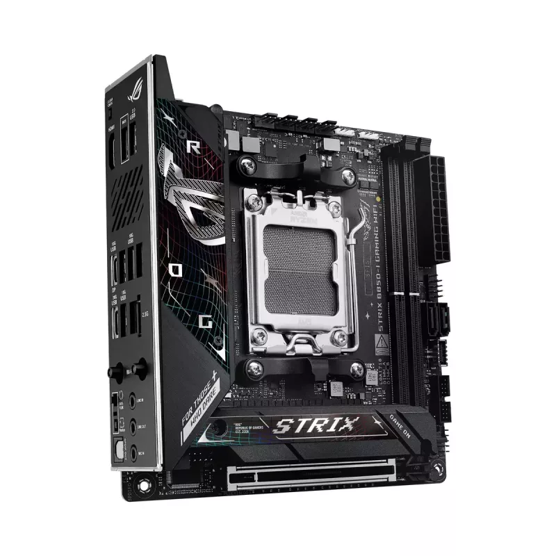 Motininė plokštė ASUS ROG STRIX B850-I GAMING WIFI, AMD B850, Socket AM5, mini ITX, 2x DDR5, Wi-Fi 7, 2.5Gb LAN