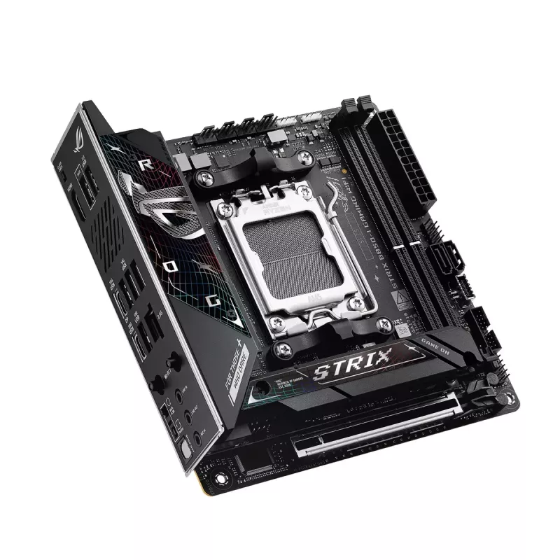 Motininė plokštė ASUS ROG STRIX B850-I GAMING WIFI, AMD B850, Socket AM5, mini ITX, 2x DDR5, Wi-Fi 7, 2.5Gb LAN