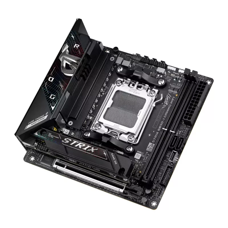 Motininė plokštė ASUS ROG STRIX B850-I GAMING WIFI, AMD B850, Socket AM5, mini ITX, 2x DDR5, Wi-Fi 7, 2.5Gb LAN