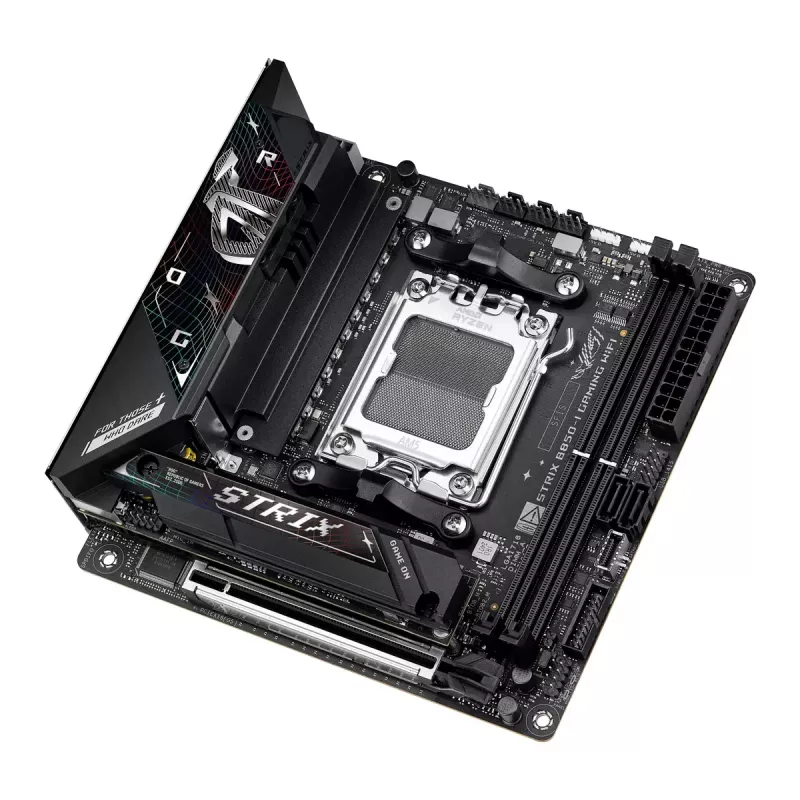 Motininė plokštė ASUS ROG STRIX B850-I GAMING WIFI, AMD B850, Socket AM5, mini ITX, 2x DDR5, Wi-Fi 7, 2.5Gb LAN