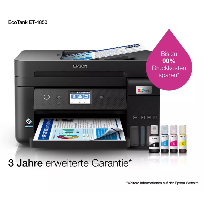 Epson EcoTank ET-4850 spausdintuvas rašalinis A4 4800 x 1200 DPI 33 ppm Wi-Fi
