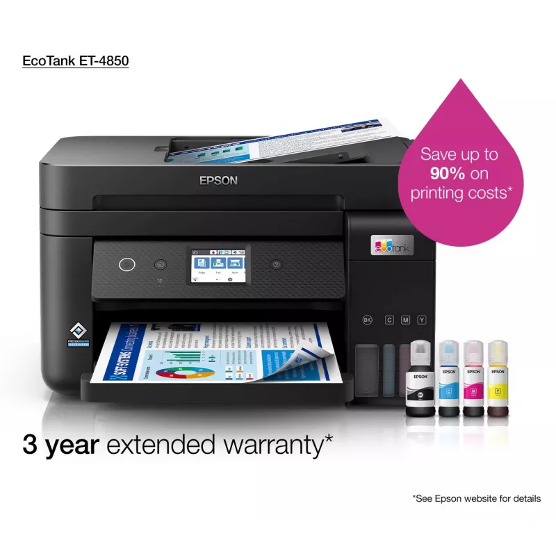 Epson EcoTank ET-4850 spausdintuvas rašalinis A4 4800 x 1200 DPI 33 ppm Wi-Fi