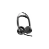 HP Poly Voyager Focus 2 USB-C-C ausinės + USB-C/A adapteris + įkrovimo stovas