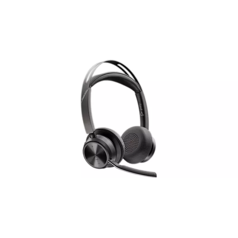 HP Poly Voyager Focus 2 USB-C-C ausinės + USB-C/A adapteris + įkrovimo stovas