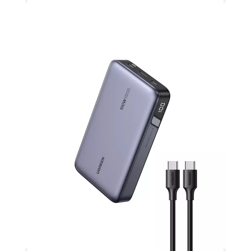 Ugreen 25188 nešiojamas akumuliatorius 20000 mAh Pilka