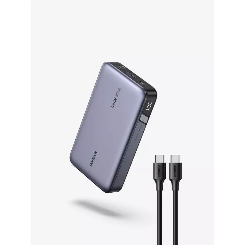 Ugreen 25188 nešiojamas akumuliatorius 20000 mAh Pilka