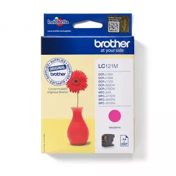 Kasetė Brother LC 121M Magenta 300 puslapių