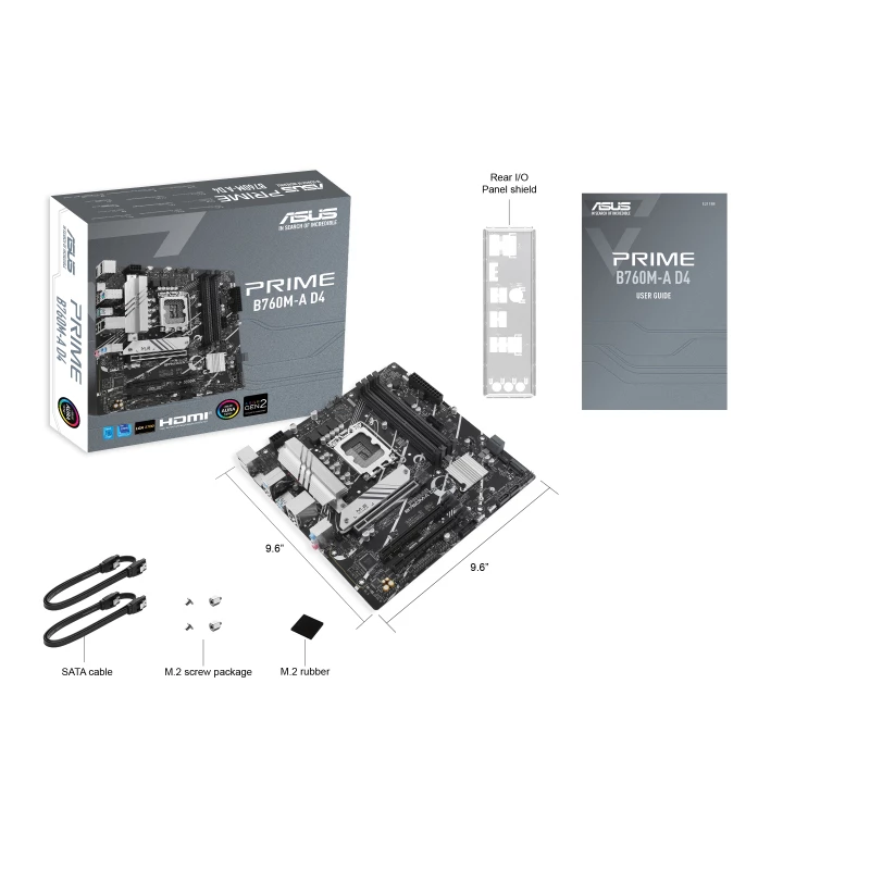 ASUS PRIME B760M-A D4-CSM Intel B760 LGA 1700 micro ATX pagrindinė plokštė