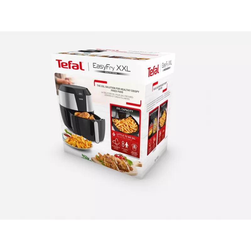 Karšto oro gruzdintuvė Tefal Easy Fry EY701D 5,6 L 1850 W Juoda, Nerūdijantis plienas