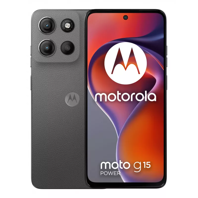 Motorola moto g15 power 17,1 cm (6,72 colio) Dual SIM Android 15 4G USB Type-C 8 GB 256 GB 6000 mAh Pilka