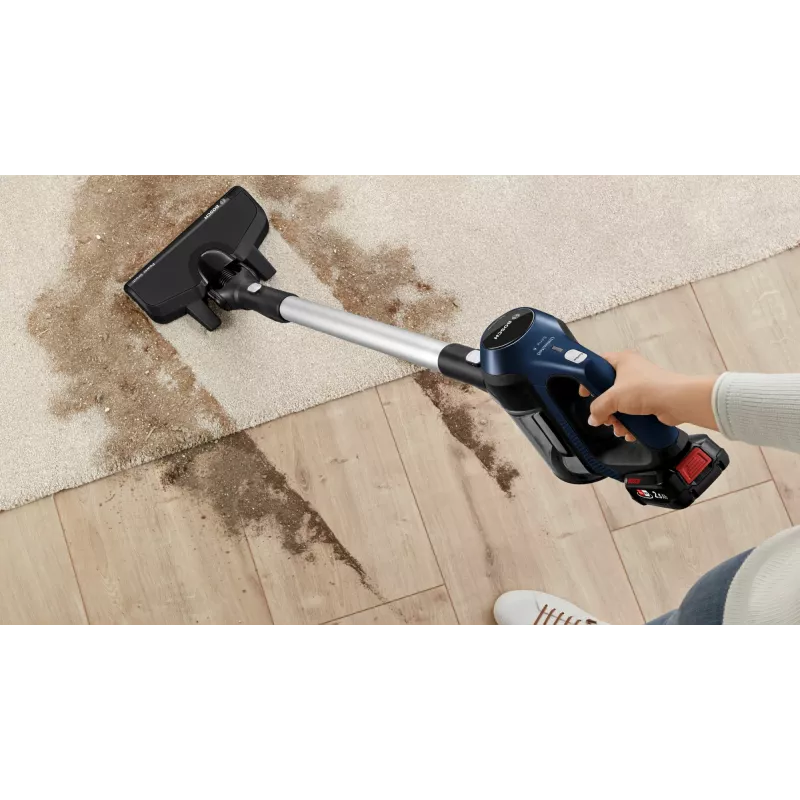 Bosch Serie 6 BBS611MAT 2-in-1 lazdelinis dulkių siurblys, sausas valymas, be maišelio, 0,3 l, mėlynas, 2,5 Ah