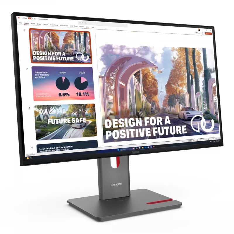 Monitorius Lenovo ThinkVision P27QD-40, 68,6 cm (27 col.), 2560 x 1440 pikseliai, WQHD, LED, 6 ms, juodas