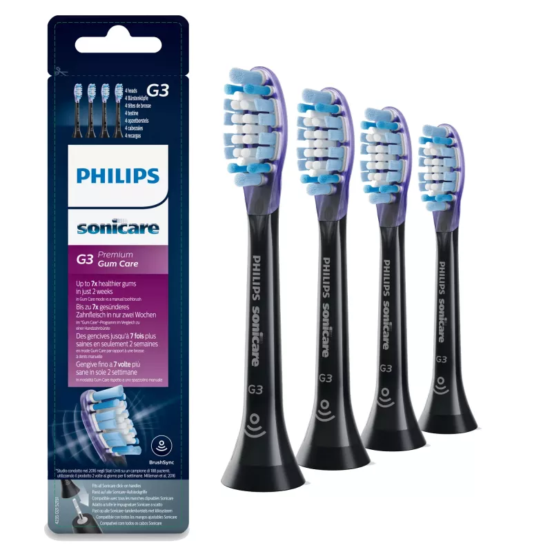 Philips G3 Premium Gum Care HX9054/33 4 vnt. keičiamos soninės dantų šepetėlių galvutės