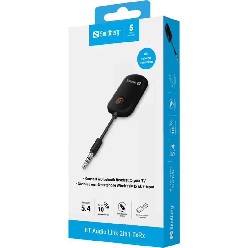 Sandberg Bluetooth Audio Link 2in1 TxRx – belaidis garso adapteris
