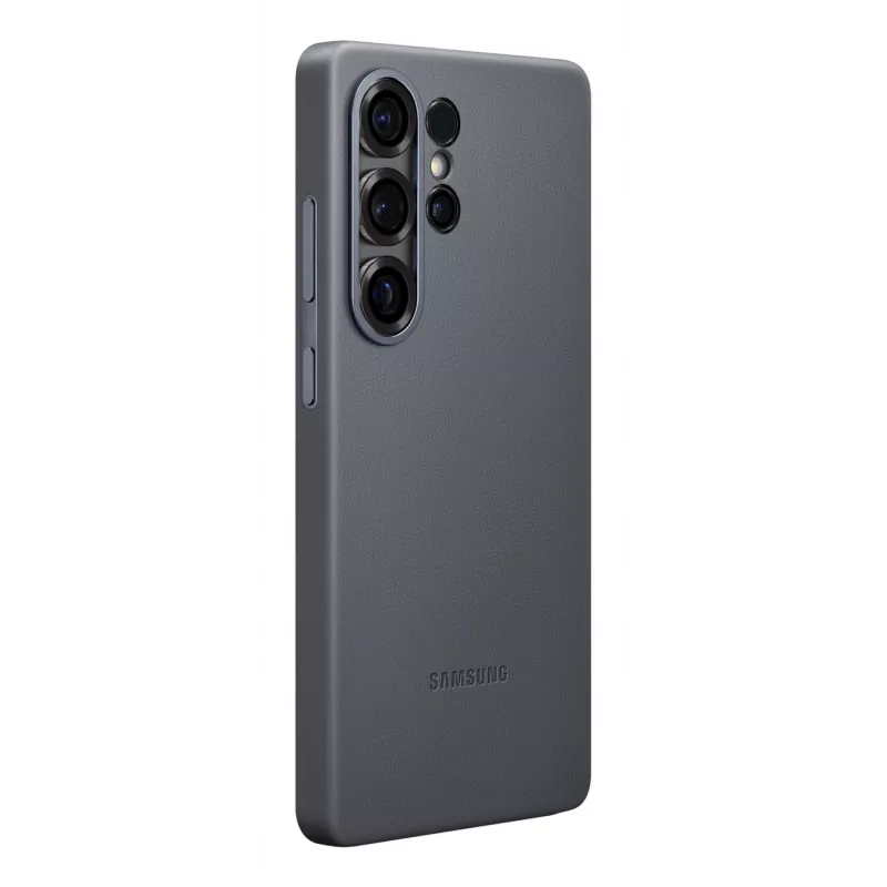 Samsung Kindsuit Faux Leather Dėklas Samsung Galaxy S25 Ultra, Juodas
