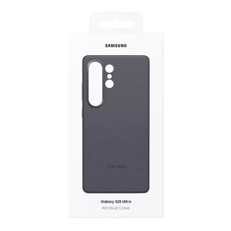 Samsung Kindsuit Faux Leather Dėklas Samsung Galaxy S25 Ultra, Juodas