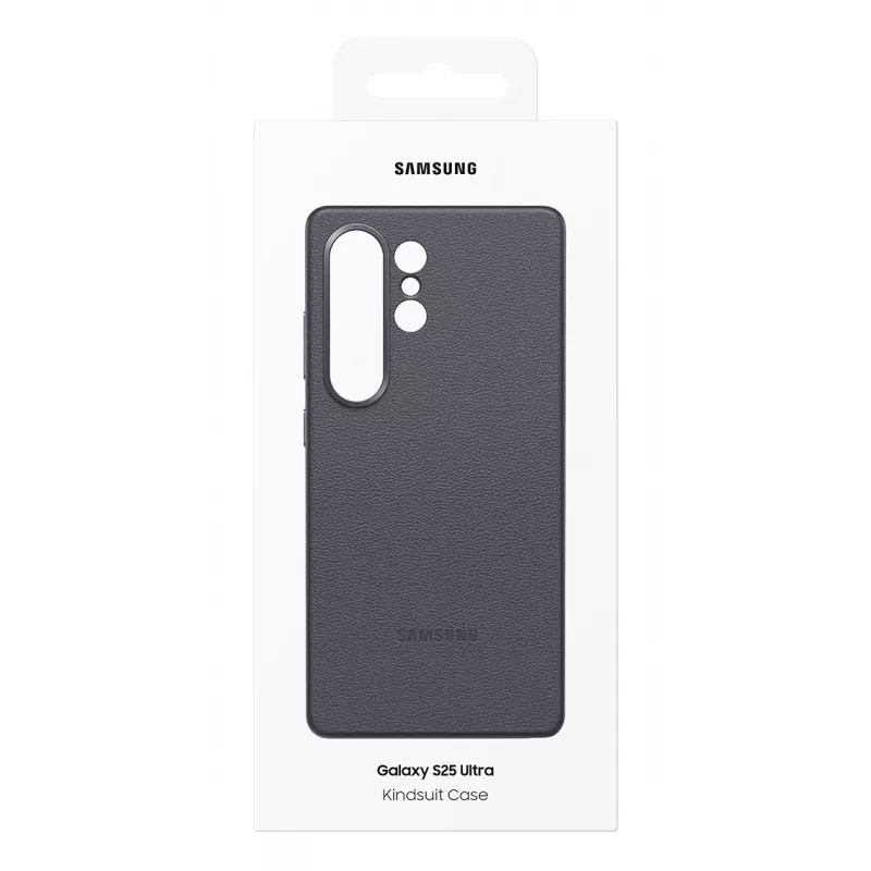 Samsung Kindsuit Faux Leather Dėklas Samsung Galaxy S25 Ultra, Juodas