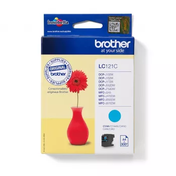 Originalus Brother LC-121C rašalo kasetė, Cyan, 1 vnt.