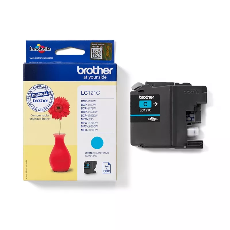 Originalus Brother LC-121C rašalo kasetė, Cyan, 1 vnt.