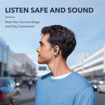 ANKER Soundcore Aerofit Pro belaidės ausinės su ausų kabliukais – juodos