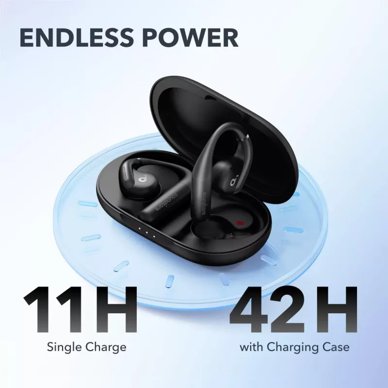 ANKER Soundcore Aerofit Pro belaidės ausinės su ausų kabliukais – juodos