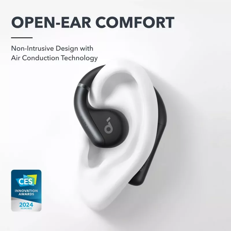 ANKER Soundcore Aerofit Pro belaidės ausinės su ausų kabliukais – juodos