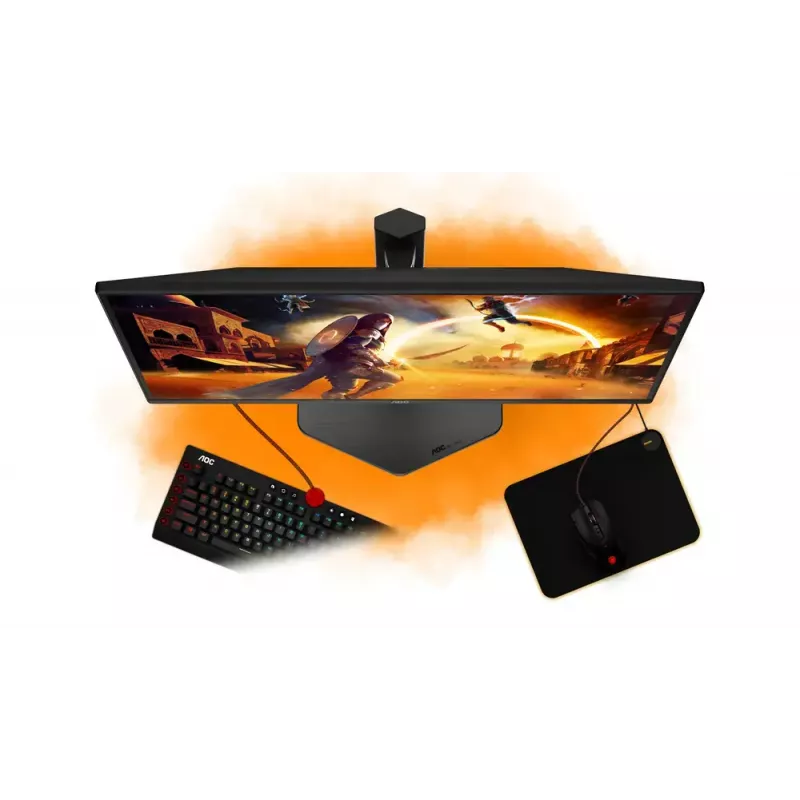 AOC G4 Q25G4SR žaidimų monitorius 62,2 cm (24,5 colio) 2560 x 1440 pikselių Quad HD LED Juodas, Raudonas