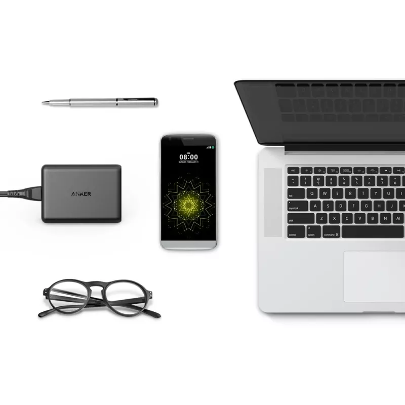 ANKER PowerPort Speed 5 2x Quick Charge 3.0 Juoda EU kištukas
