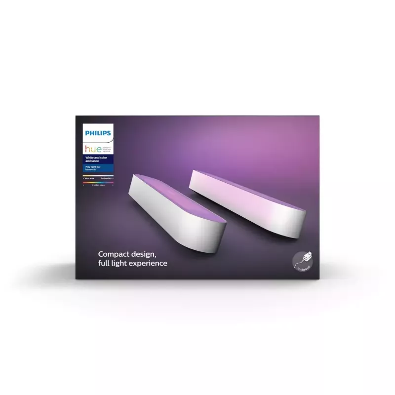 Philips Hue White and colour ambience Play šviesos juosta dviejų vienetų rinkinys