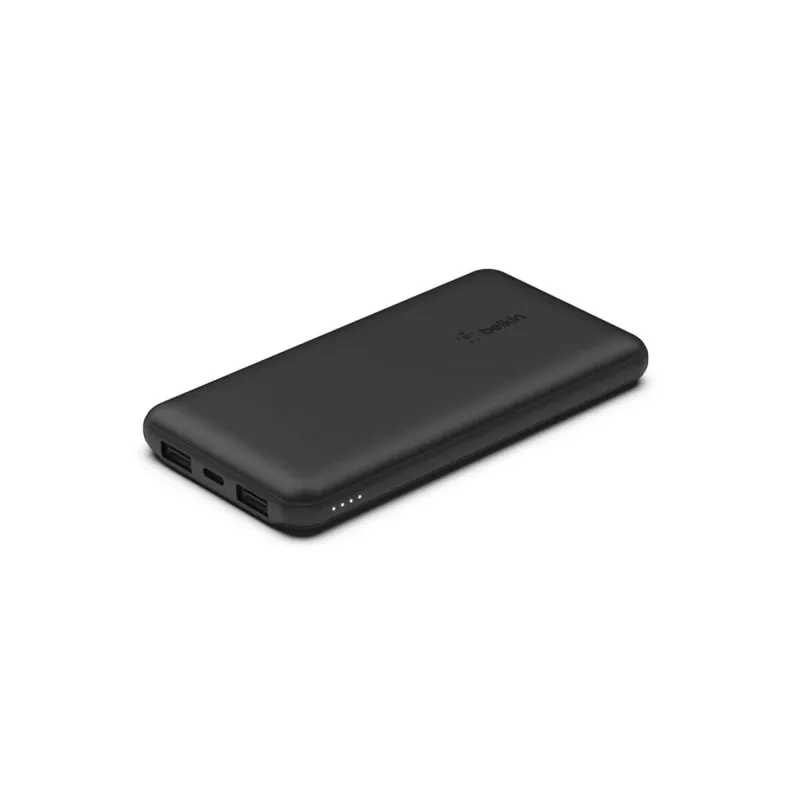 BELKIN BOOST↑CHARGE 10000 mAh nešiojamas powerbankas su USB-C 15W, dviem USB-A, 15cm USB-A į USB-C laidu, juodas