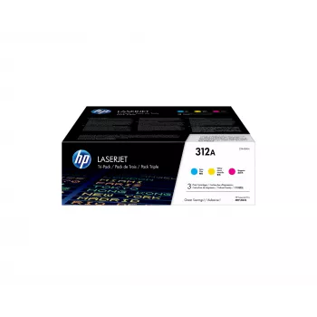Tonero kasetė HP 312A Cyan Tri-Pack 6000 puslapių