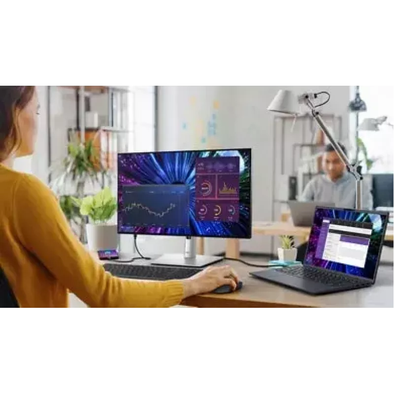 DELL UltraSharp U2424HE monitor kompiuteriui 60,5 cm (23,8 colio) 1920 x 1080 pikselių Full HD LCD juodas, sidabrinis