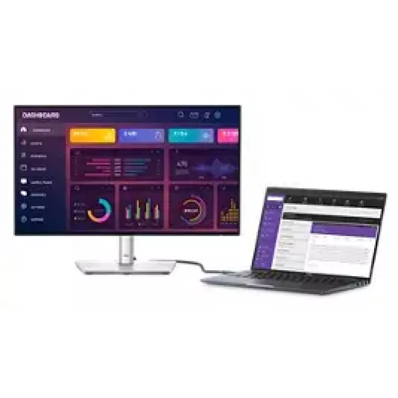 DELL UltraSharp U2424HE monitor kompiuteriui 60,5 cm (23,8 colio) 1920 x 1080 pikselių Full HD LCD juodas, sidabrinis