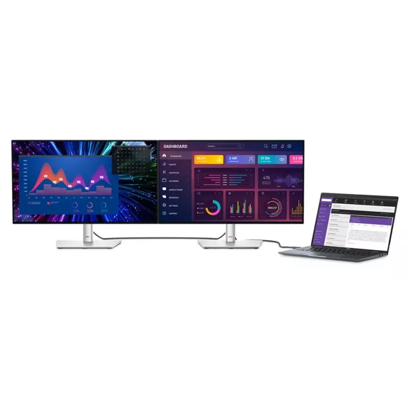 DELL UltraSharp U2424HE monitor kompiuteriui 60,5 cm (23,8 colio) 1920 x 1080 pikselių Full HD LCD juodas, sidabrinis