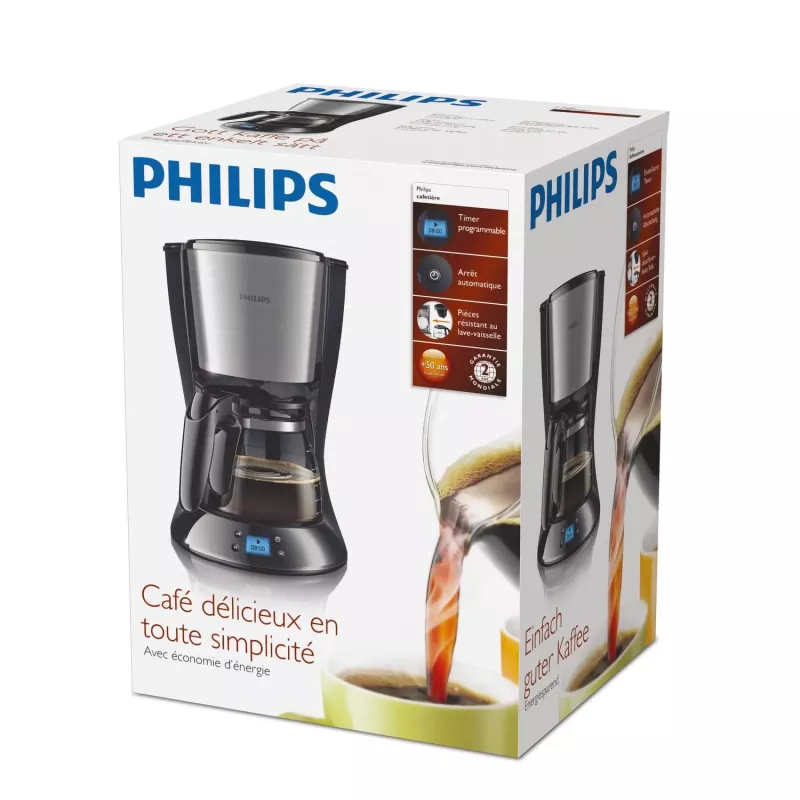 Philips Daily Collection HD7459/20 Kavos aparatas, lašinis kavos virimo aparatas, 1.259 L, malta kava, 1080 W