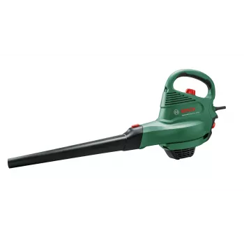 Pūstuvas Bosch Universal GardenTidy 2300 — 2300 W, 576 m³/h, 45 L surinkimo maišas, 185–285 km/h, smulkinimo funkcija