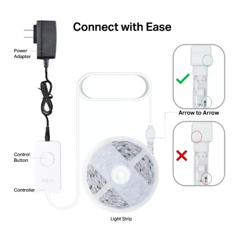 TP-Link Tapo L930-5 išmanioji LED juosta, daugiaspalvė, 5 m, Wi-Fi, Apple HomeKit