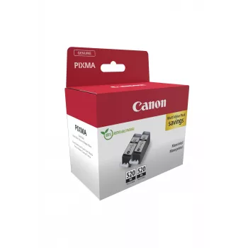 Kasetė Canon 2932B019 PGI-520 dviejų pakuotė juoda