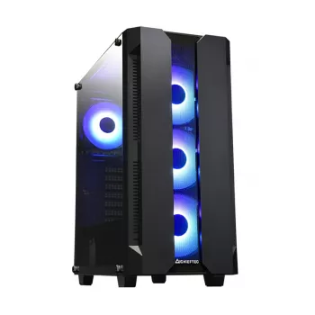 Korpusas CHIEFTEC GS-01B-OP Tower Juodas – grūdintas stiklas, RGB ventiliatoriai, ATX/Micro-ATX, GPU iki 320 mm