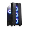 Korpusas CHIEFTEC GS-01B-OP Tower Juodas – grūdintas stiklas, RGB ventiliatoriai, ATX/Micro-ATX, GPU iki 320 mm