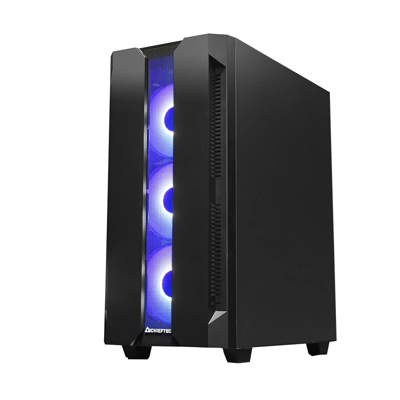 Korpusas CHIEFTEC GS-01B-OP Tower Juodas – grūdintas stiklas, RGB ventiliatoriai, ATX/Micro-ATX, GPU iki 320 mm