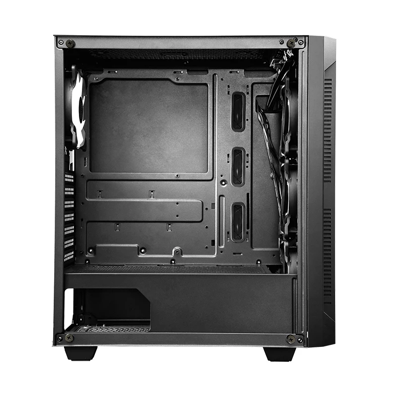 Korpusas CHIEFTEC GS-01B-OP Tower Juodas – grūdintas stiklas, RGB ventiliatoriai, ATX/Micro-ATX, GPU iki 320 mm