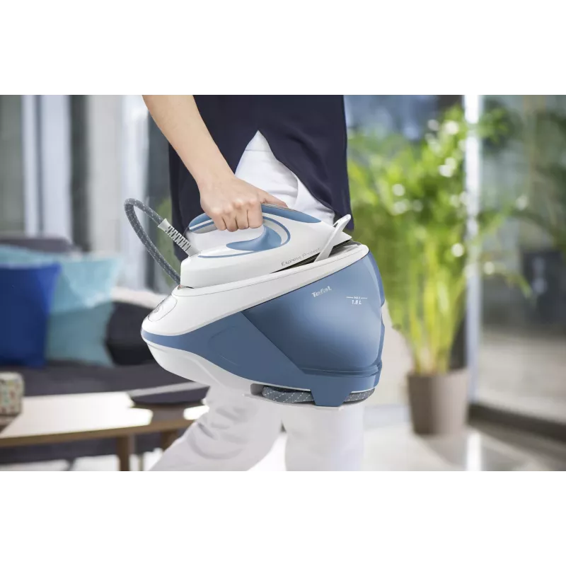 Garų lygintuvas Tefal Express Protect SV9202 2800 W 1,8 L Durilium AirGlide Autoclean padas Baltas, Mėlynas