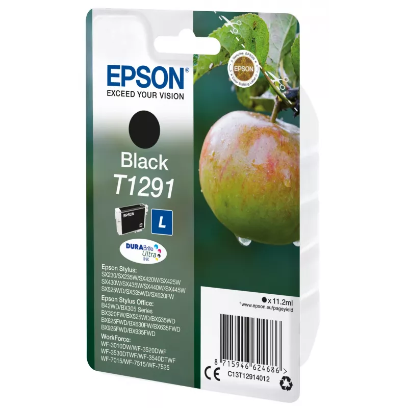 Epson Apple Singlepack Black T1291 DURABrite Ultra rašalinė kasetė (juoda)