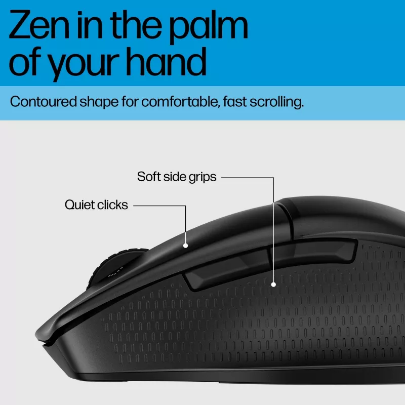 HP 480 Comfort Bluetooth pelė, dešinei rankai, Bluetooth, 4000 DPI, juoda