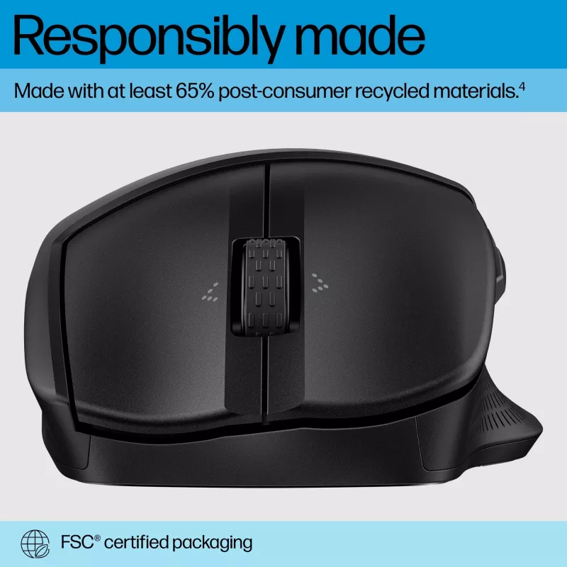 HP 480 Comfort Bluetooth pelė, dešinei rankai, Bluetooth, 4000 DPI, juoda