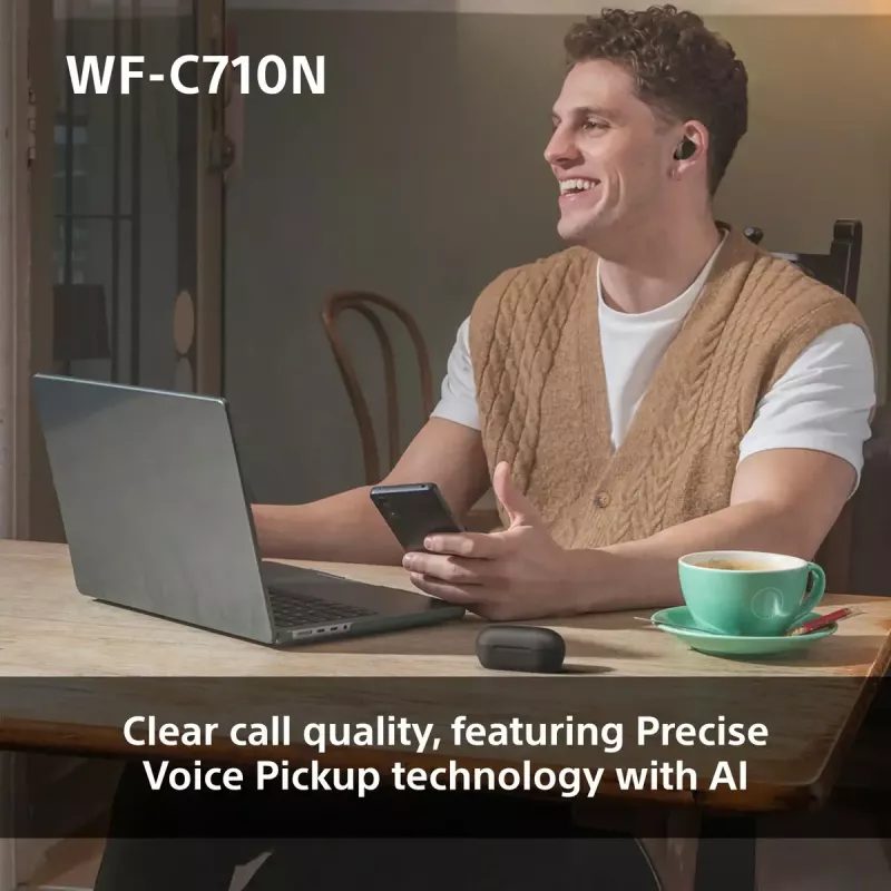 Belaidės ausinės Sony WF-C710N (rožinė) su triukšmo slopinimu