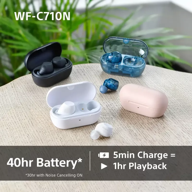 Belaidės ausinės Sony WF-C710N (rožinė) su triukšmo slopinimu